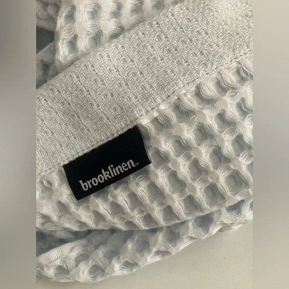 Brooklinen Dreamweave Waffle BLUE MISTSET 2 Bath Sheets 2 Towel 1 Hand New 5pc